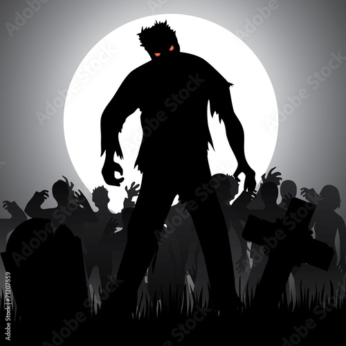 Plakat na papierze fotorealistycznym Zombie