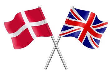 Wall Mural - Flags: Denmark and United Kingdom