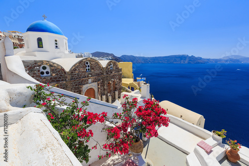 Tapeta ścienna Wieś oia w santorini, grecja