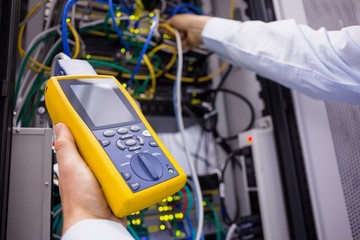 Poster - Close-up of a digital cable analyser