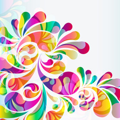Aufkleber - Abstract colorful arc-drop background.