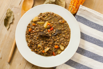 Wall Mural - Lentil and vegetables