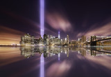 Fototapeta Nowy Jork - 9-11 Tribute lights,Manhattan New York