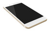 Gold smartphone with blank screen