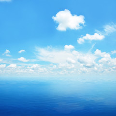 Canvas Print - Blue sea and sky as nature background