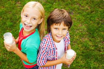 Poster - Kids with milk moustaches.