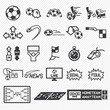 soccer icons set