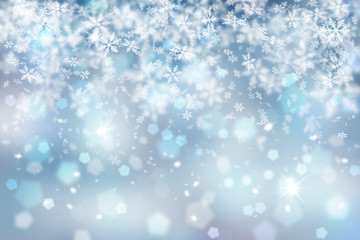 Wall Mural - abstract blurry snowflake
