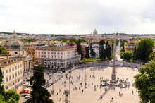 Piazza Del Popolo And St. Peter's Basilica