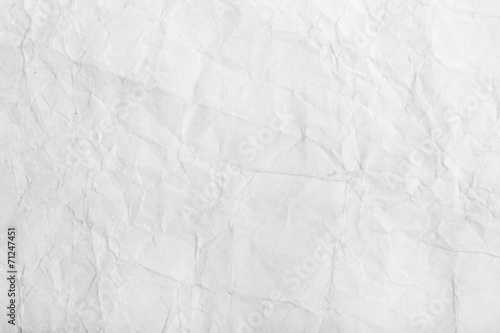 Fotografie, Obraz Old white crumpled paper sheet background texture