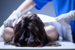 Nurse covering the dead body