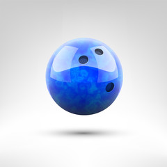 Canvas Print - Isolated blue bowling ball vector illustration