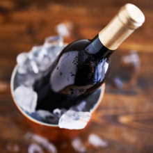 Wine Bottle In Ice Bucket