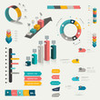 Collection of infographics elements. Colorful set template.