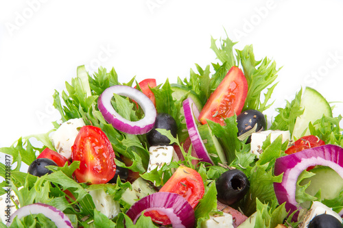 Naklejka - mata magnetyczna na lodówkę Fresh salad isolated on white background