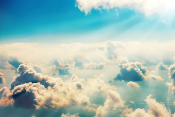 blue clouds and sky