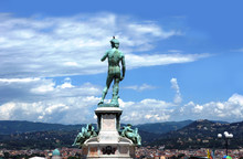 David Statue at Piazzale Michelangelo and panoprama Florence