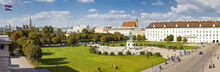 Panorama View At Volksgarten Park And The Heldenplatz In Vienna