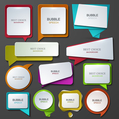 Wall Mural - Vector modern bubble speech icons set.