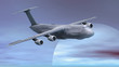 Militärisches Grossraum Transportflugzeug im Flug
