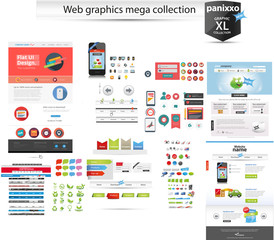 Wall Mural - Huge web graphic collection