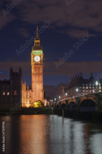 Obraz na płótnie canvas dwuczęściowy "dyptyk" Big ben w londyńskiej anglii uk