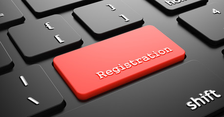 Registration on Red Keyboard Button.