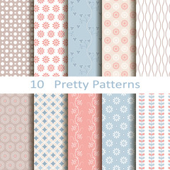 Wall Mural - set of ten pretty patterns