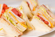 Close Up of Triple Decker Sandwich
