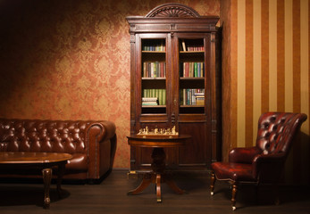 Wall Mural - Classical library room