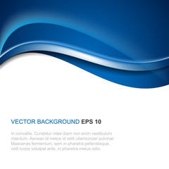 Wall Mural - Abstract blue vector background with wave