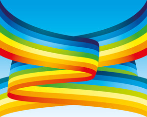 Wall Mural - Vector background. Rainbow.