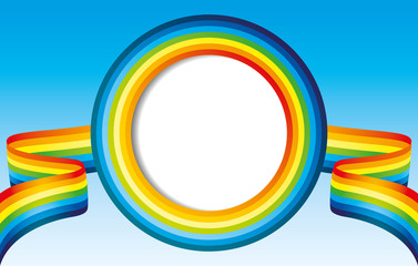 Wall Mural - Vector background. Rainbow.
