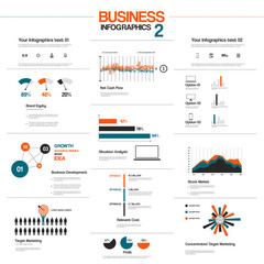 Wall Mural - big set of infographic elements