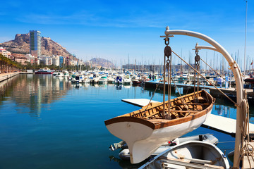 Wall Mural -  harbour with yachts in Alicante