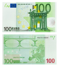 Two Sides Of 100 Euro Banknote