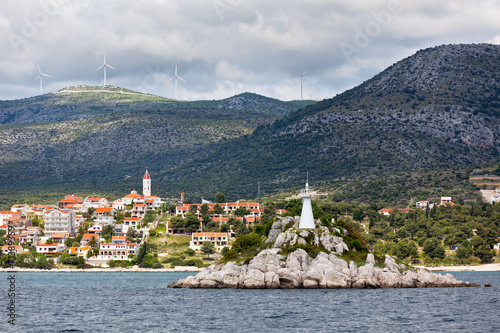Obraz na płótnie canvas Obszar trogir, widok chorwacji od morza