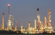 © thepoo - Oil refinery at twilight.