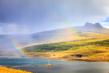 Poster - Rain over fjords