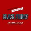 © sellingpix - Black Friday Sale Poster design 3D Retro Typography