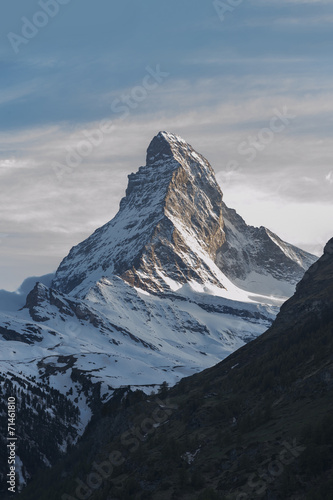 Obraz na płótnie canvas czteroczęściowy "tetraptyk" Góra Matterhorn, Zermatt, Szwajcaria