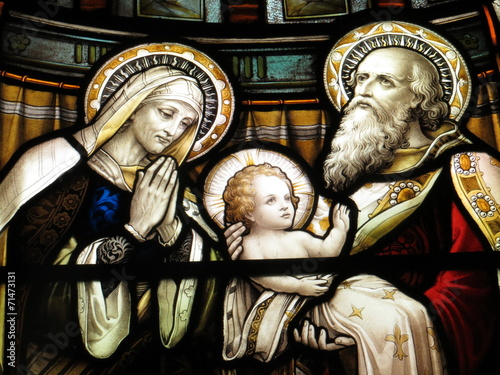 Obraz na płótnie canvas dwuczęściowy "dyptyk" Maryja, Józef i dziecko Chrystusa