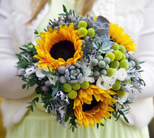 Festive Wedding Bouquet Of Flowers