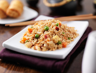 Wall Mural - plate of chinese fried rice