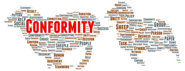 Wall Mural - Conformity word cloud shape