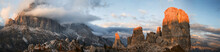 Cinque Torri Dolomites, Sunset In The Autumn