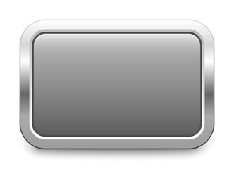 Wall Mural - Rectangular template - light gray metallic button