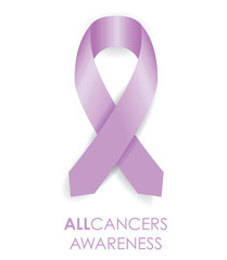 Wall Mural - all cancer awareness ribbon