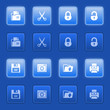 © Iurii Timashov - Document icons for web on blue buttons.