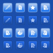 © Iurii Timashov - Document icons for web on blue buttons.